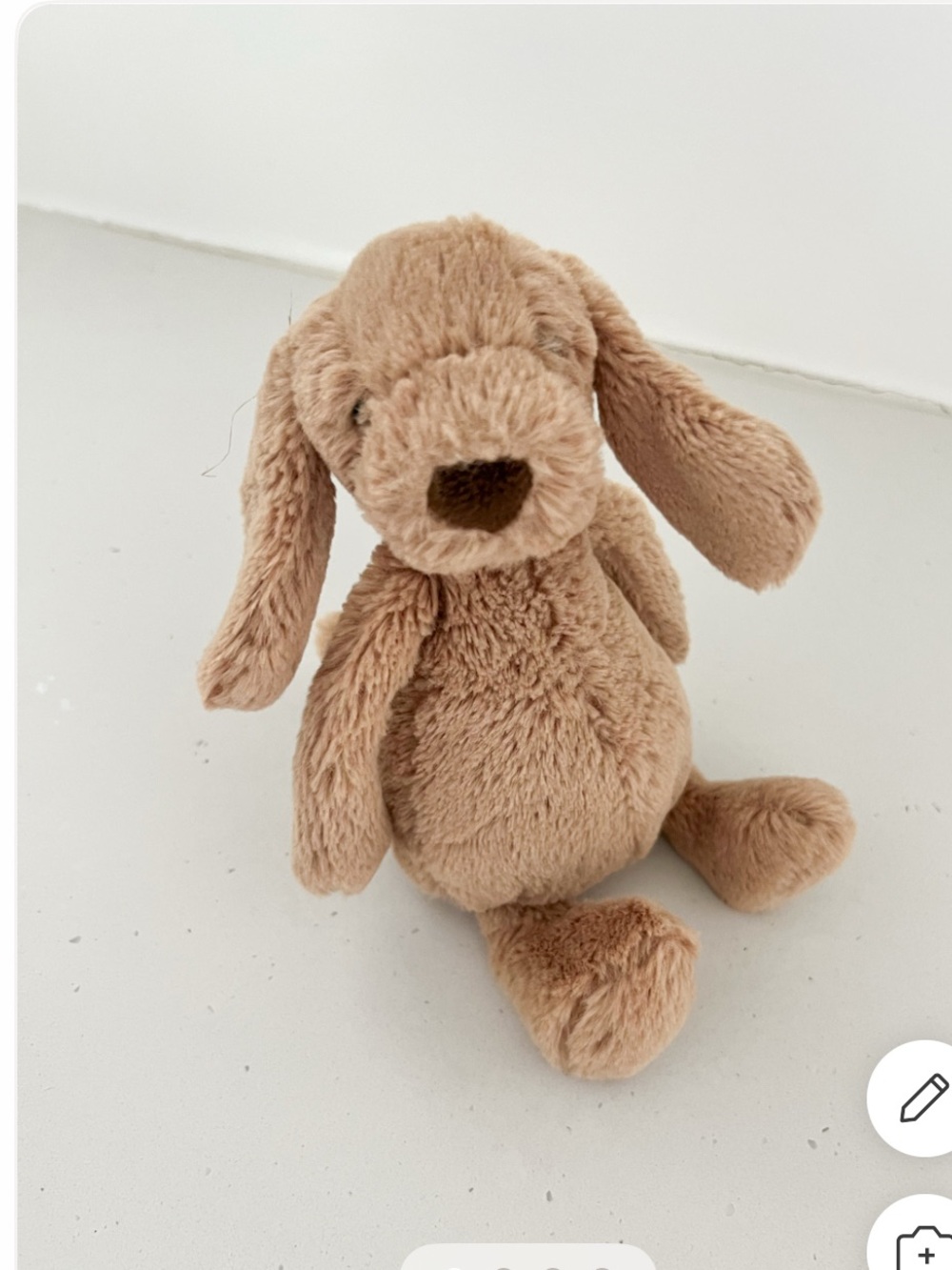 Jellycat London Bashful Puppy Dog Plush Small Tan Stuffed Animal Soft Lovey